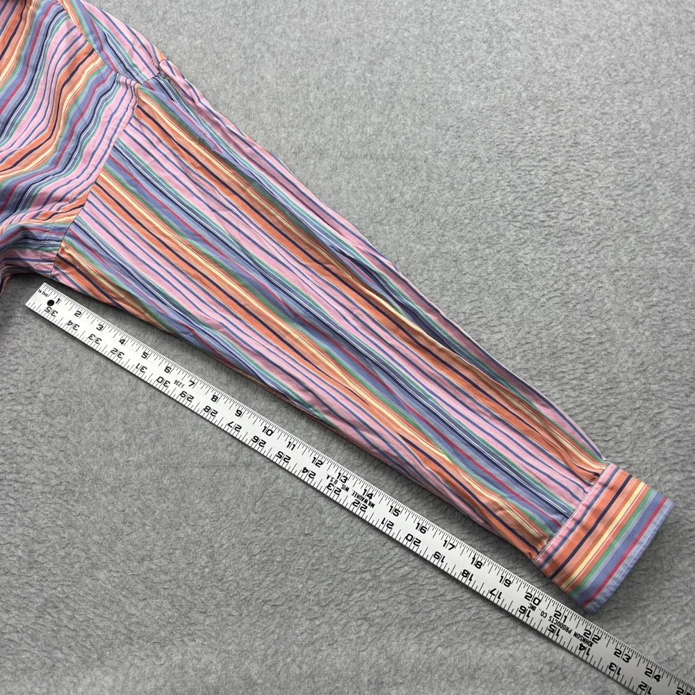 Polo Ralph Lauren Westerton Shirt Mens XL Multicolor Striped Button Front Cotton